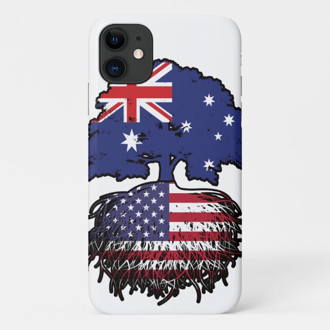 USA - Australisches Treots-Flag Case-Mate iPhone Hülle (Rückseite)