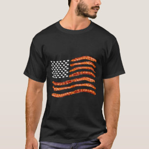 Usa Bacon Flagge Süß Us Getrocknete Schweine Lusti T-Shirt