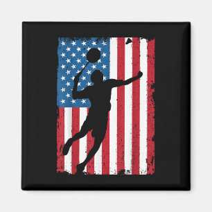 USA Badminton-Flagge Vintage Sportflagge  Magnet