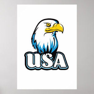 USA Bald Eagle (limitierte Blue Edition) Poster