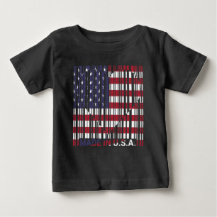 USA Barcode Liebe Flag Baby T-shirt