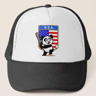 USA Baseball Panda Truckerkappe