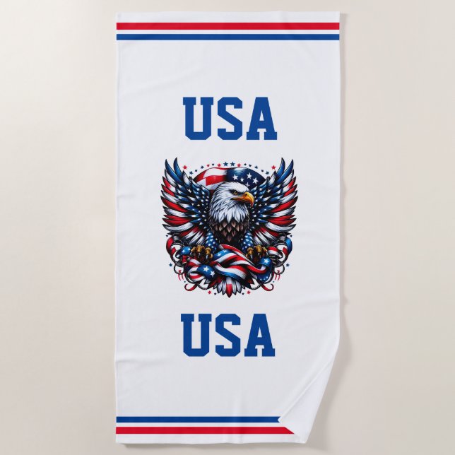 USA Beach Tower Strandtuch (Vorderseite)