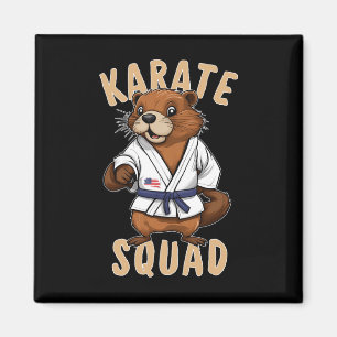 Usa Beaver Karate Squad Rep Your Team Martial Arts Magnet