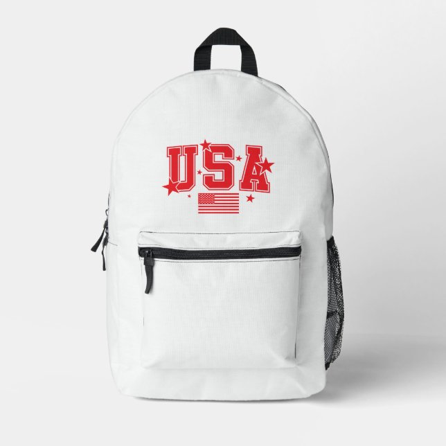 USA BEDRUCKTER RUCKSACK (Vorderseite)