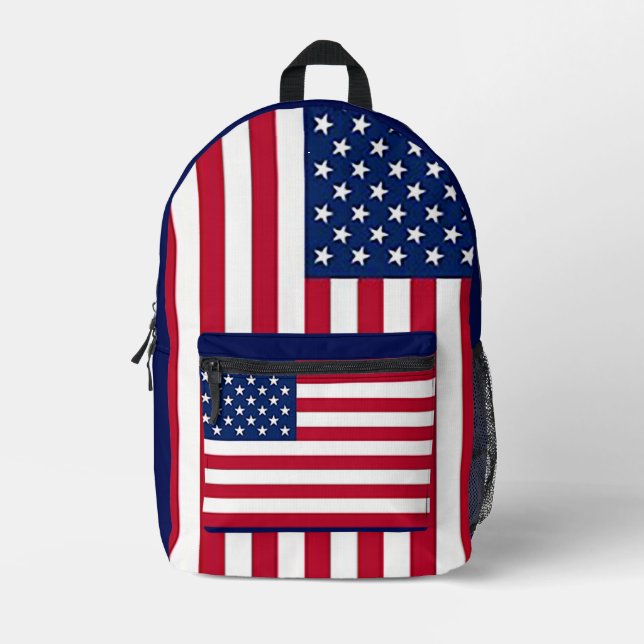 USA BEDRUCKTER RUCKSACK (Vorderseite)