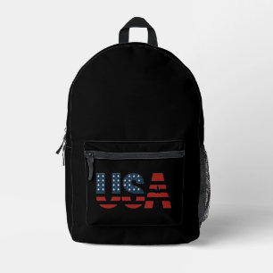 USA. BEDRUCKTER RUCKSACK