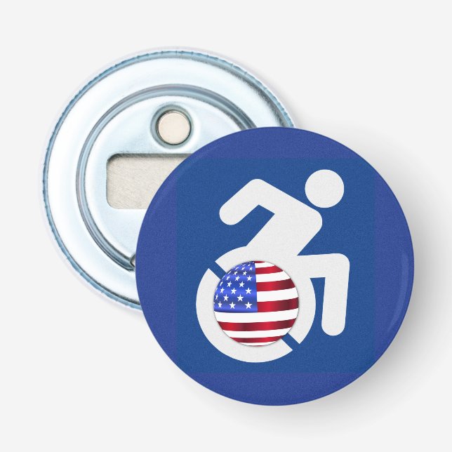 USA behindert Flaschenöffner (Vorderseite)