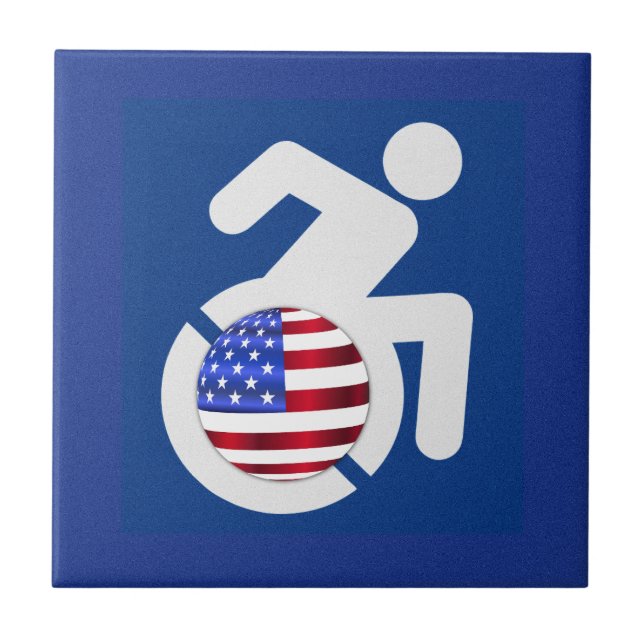 USA behindert Fliese (Vorderseite)