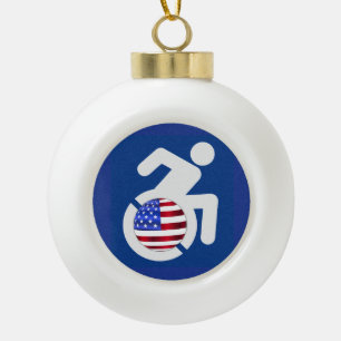 USA behindert Keramik Kugel-Ornament