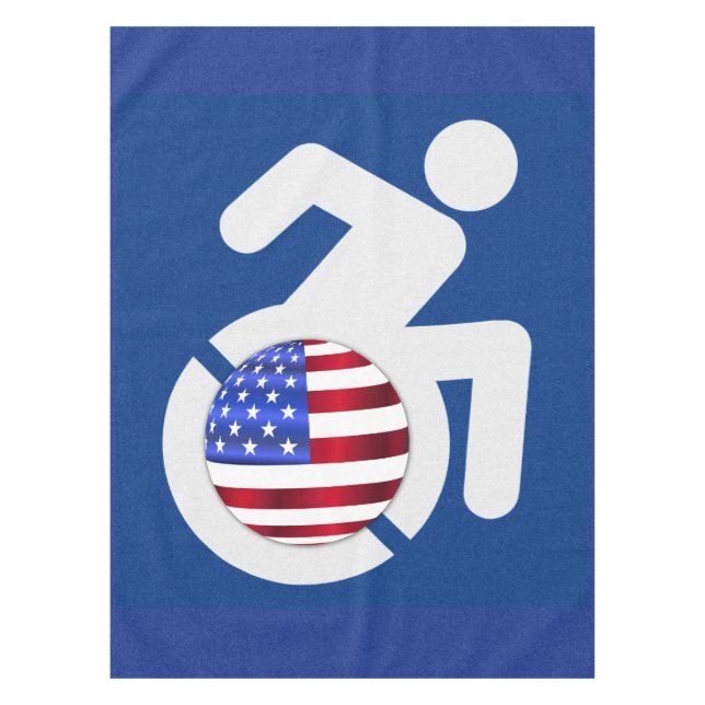 USA behindert Tischdecke (Vorderseite)