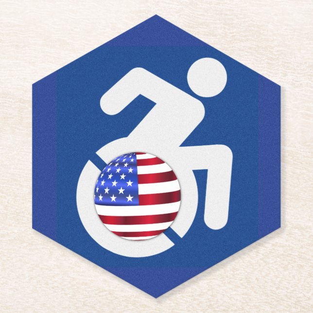 USA behindert Untersetzer (Vorderseite)