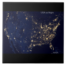 USA bei Nacht, NASA-Image
