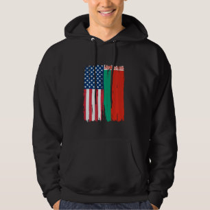 USA Belarus Halbamerikanischer Flaggenschlauch Hoodie