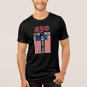 USA/BENNINGTON FLAGGE 250 DESIGN FÜR DUNKLE SHIRTS