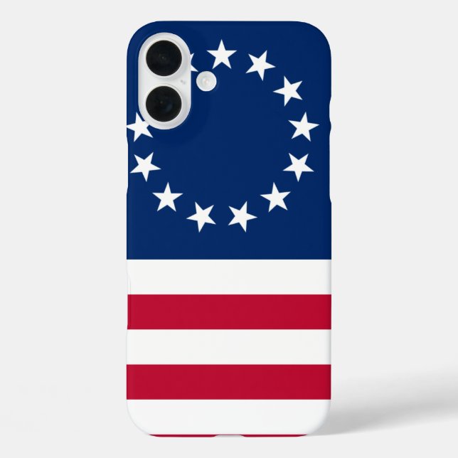 usa betsy ross flagge iPhone 16 plus hülle (Rückseite)