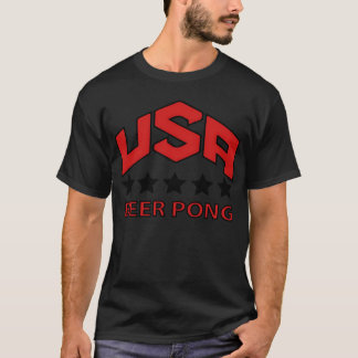 USA Bier Pongeam lustig T-Shirt