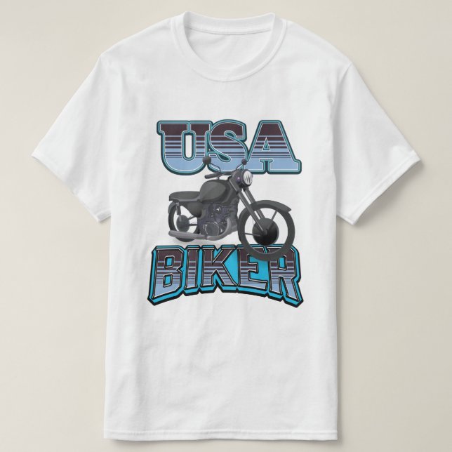 USA Biker Logo T-Shirt (Design vorne)