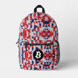 USA Bitcoin Pattern Bedruckter Rucksack
