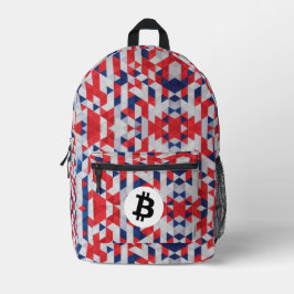 USA Bitcoin Pattern Bedruckter Rucksack