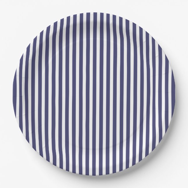 USA-blau-weiß-vert-stripe.png Pappteller (Vorderseite)
