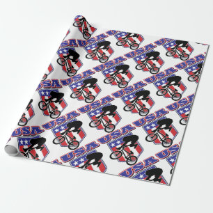 USA-BMX Biker Geschenkpapier