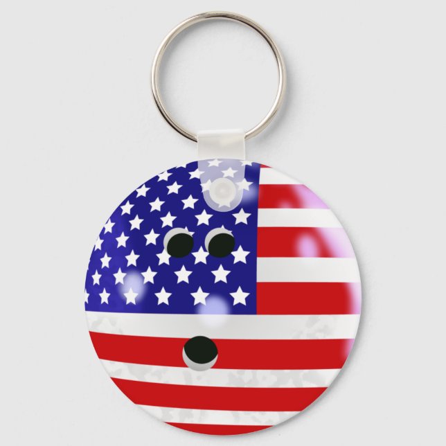 USA Bowling Ball Schlüsselanhänger (Vorderseite)