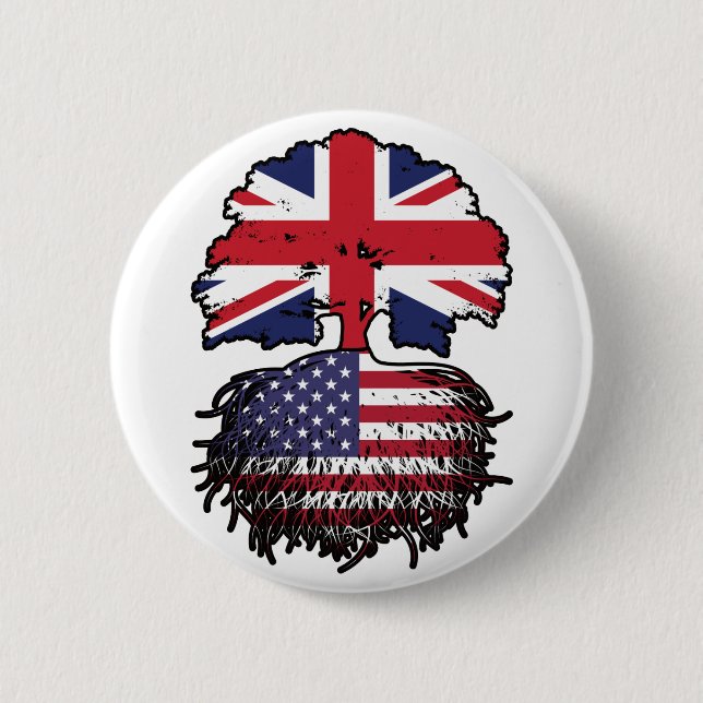 USA - British UK Treots Flag Button (Vorderseite)