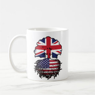 USA - British UK Treots Flag Kaffeetasse