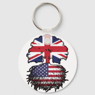 USA - British UK Treots Flag Schlüsselanhänger