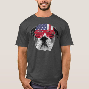 USA Bull dog America Bandana and Sonnenbrille 4. T-Shirt