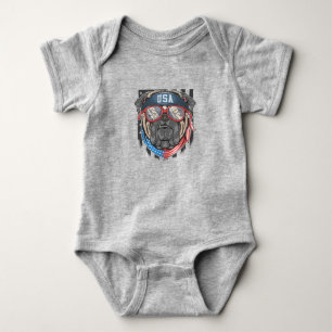USA Bulldog Baby Bodysuit Baby Strampler
