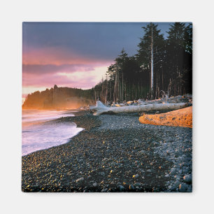 USA, Bundesstaat Washington, Olympic NP. Wellen um Magnet
