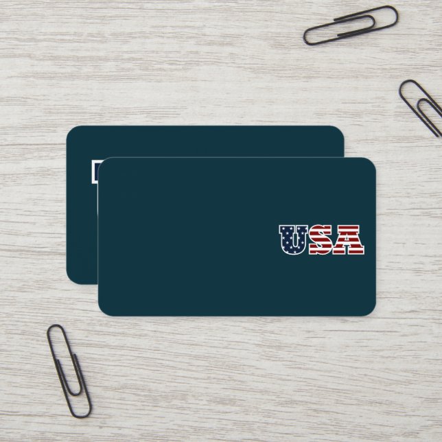 USA Business Card Visitenkarte (Vorderseite/Rückseite Beispiel)