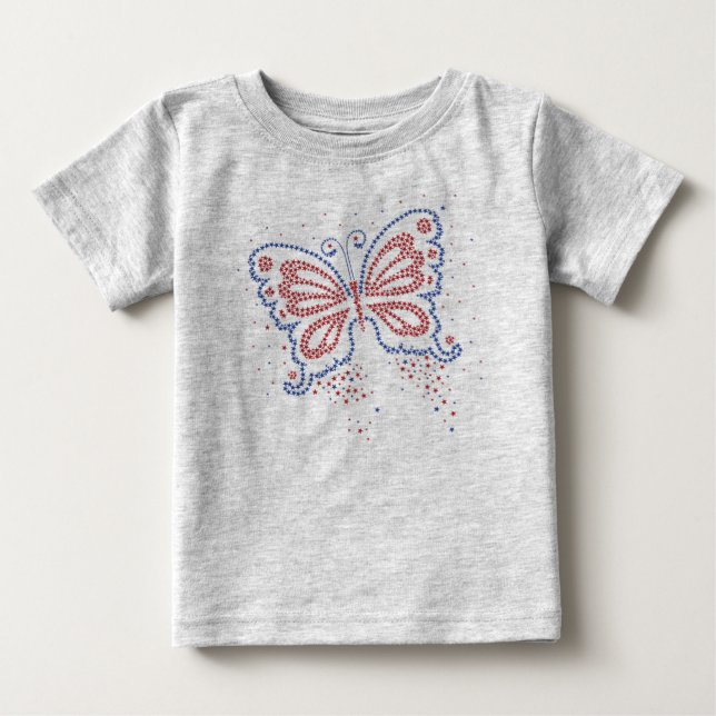 USA Butterfly Säuglinge & Kleinkind T - Shirt (Vorderseite)