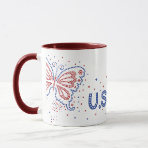USA Butterfly USA Tasse
