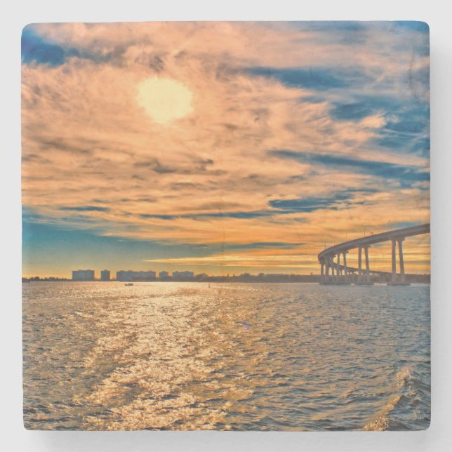 USA, CA, San Diego-Coronado Bay Bridge Steinuntersetzer (Vorderseite)