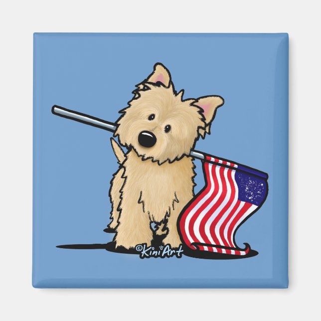USA Cairn Terrier Magnet (Vorne)