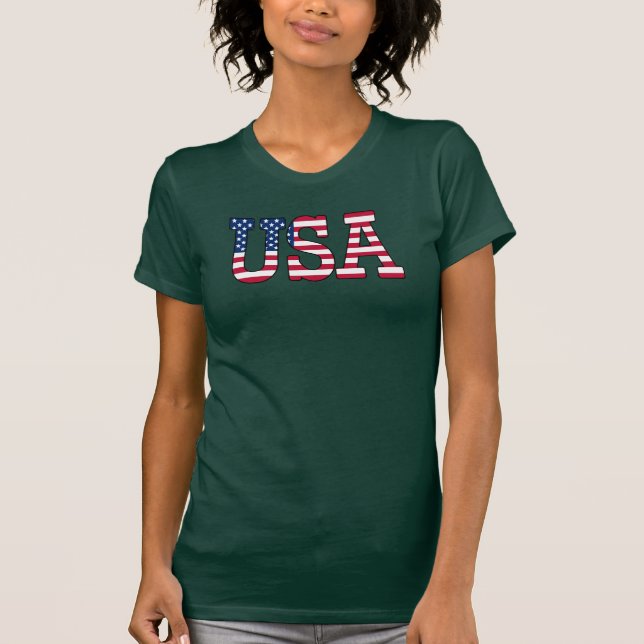 USA Camouflage American Flag Camouflage T - Shirt (Vorderseite)