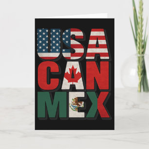 Usa Can Mex Flagge Fußball Nordamerika Fußb Fan A Karte