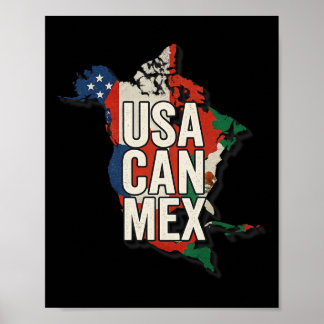 USA Can Mex Fußball Nordamerika Footbyll Fan Gesch Poster