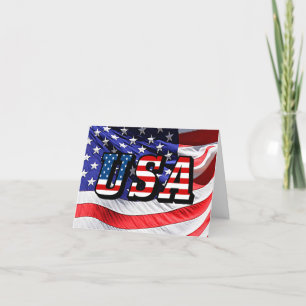USA - Carte de voeux American Flag