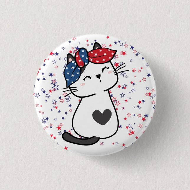 USA Cat Button - Kinderlose Cat Ladys (Vorderseite)