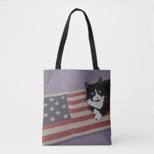 USA Cat Tote Bag Tasche