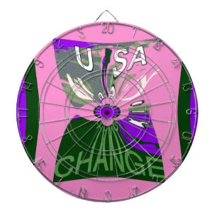 USA Change Art Print Dartscheibe