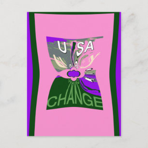USA Change Art Print Postkarte