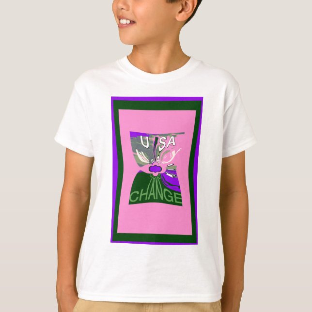 USA Change Art Print T-Shirt (Vorderseite)
