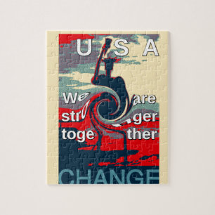 USA Change: Stärker Zusammen Einheitsdesign