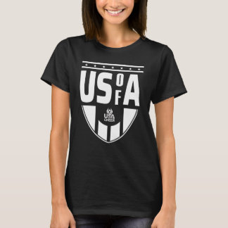 USA Cheer Black US A Fan T-Shirt