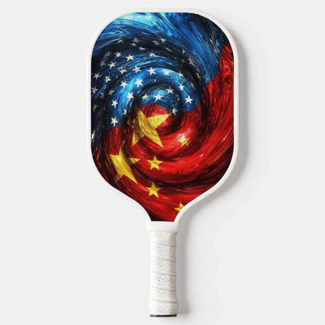 USA-China Swirl Fusion Pickleball Paddle  (USA-China Fusion Paddle!)